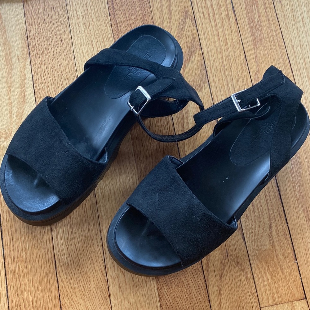 Tread Carefully Chunky Black Platform Sandals
